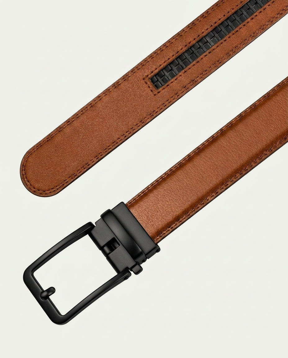 Aurea Hole-Free Belt - Cognac