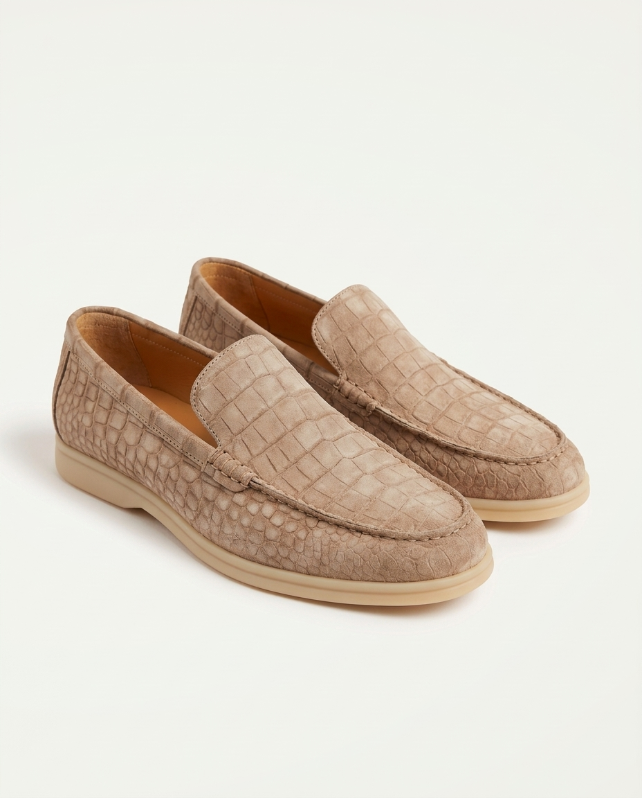 Croco Suede Loafer - Sand | LIMITED EDITION