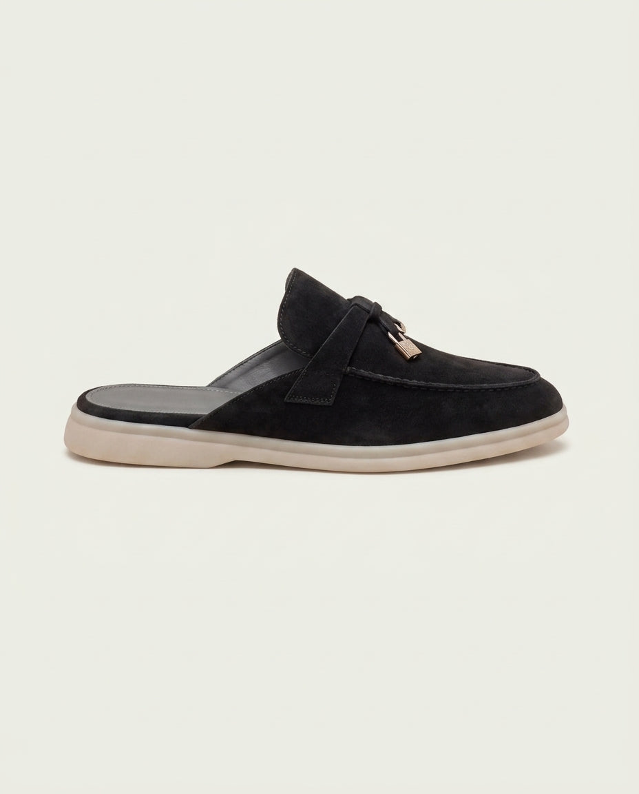 Black Suède Mediterranean Mule