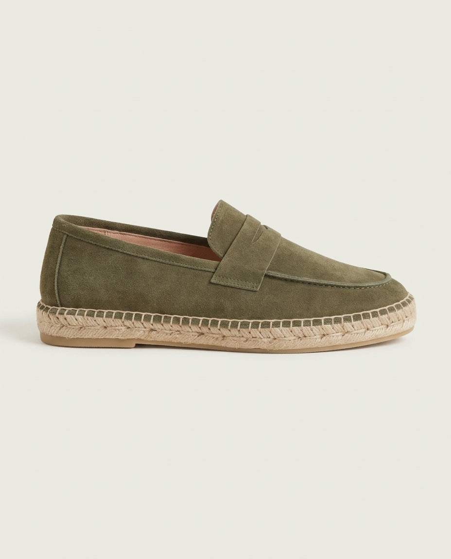 Olive Suède Riviera Espadrille