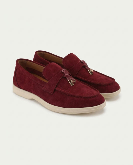 Suede Lady Loafers - Bordeaux