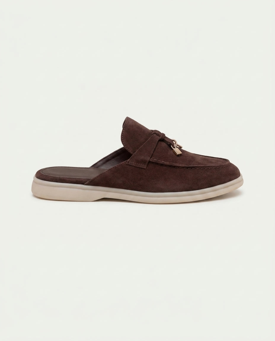 Brown Suède Mediterranean Mule