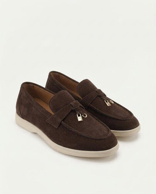 Suede Lady Loafers - Brown