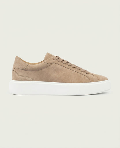 Boston Suede Trainer - Beige