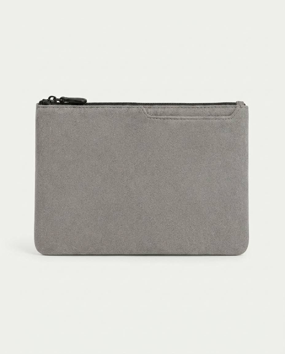 Alcantara Clutch Bag Moonstone Gray