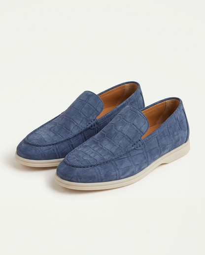Croco Suede Loafer - Blue | LIMITED EDITION
