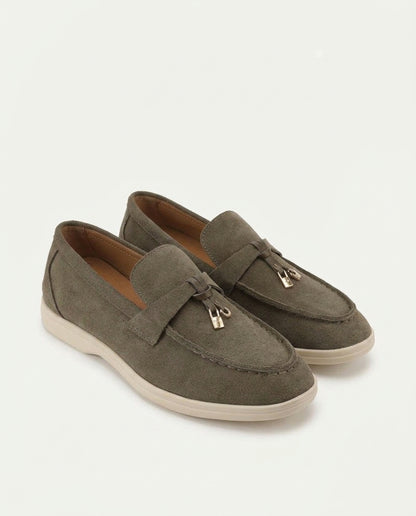 Suede Lady Loafers - Olive