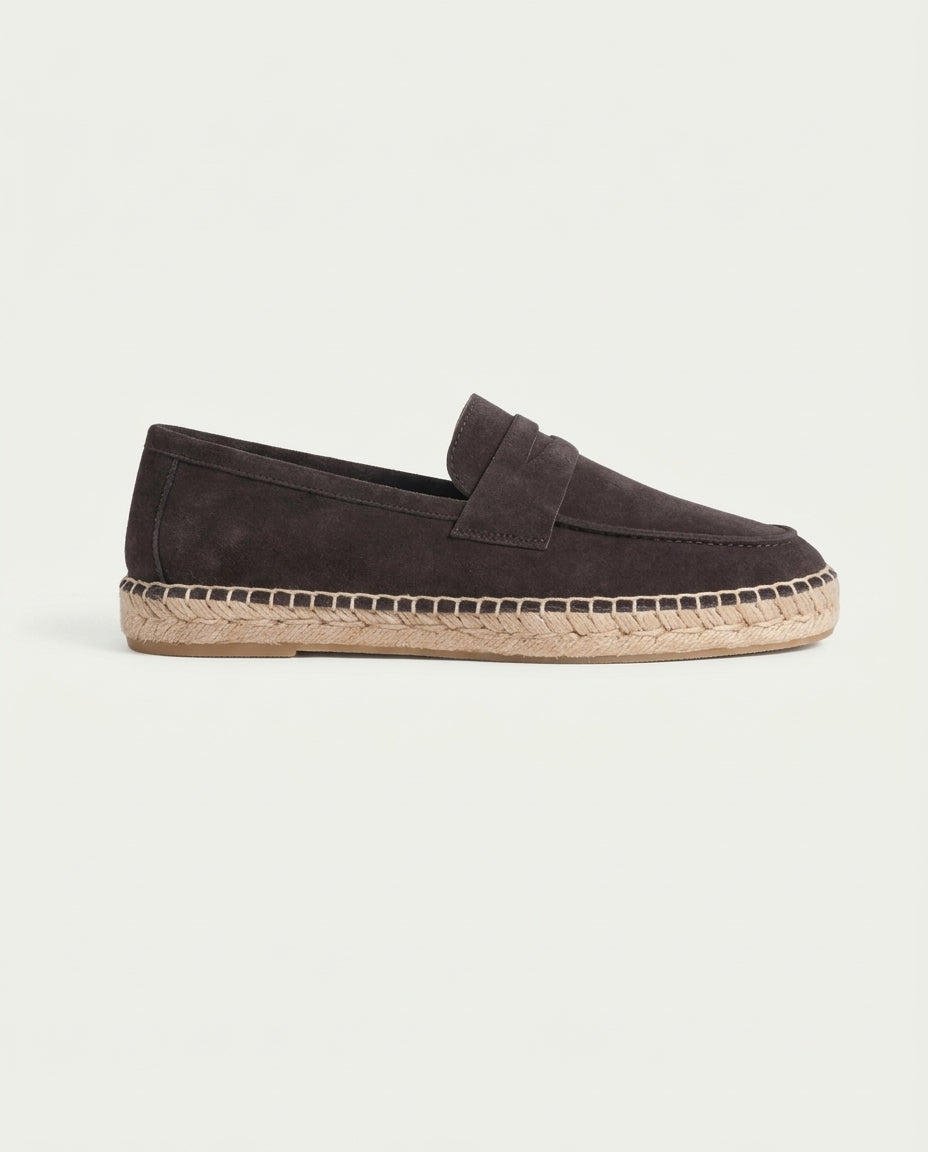 Coffee Suède Riviera Espadrille