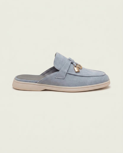 Sky Blue Suède Mediterranean Mule