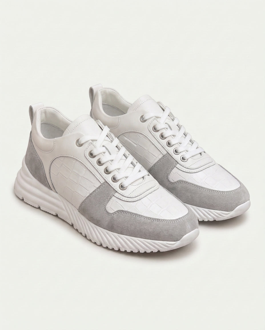 Croco Milano Sneaker - White