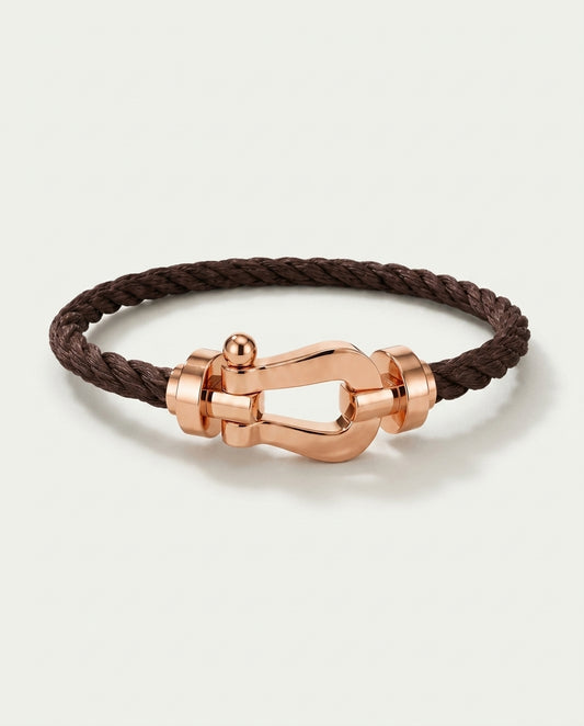 Davos Bracelet Dark Brown / Rose Gold