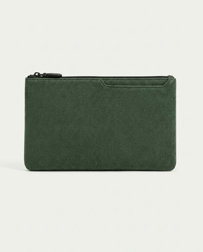 Alcantara Clutch Bag Midnight Green