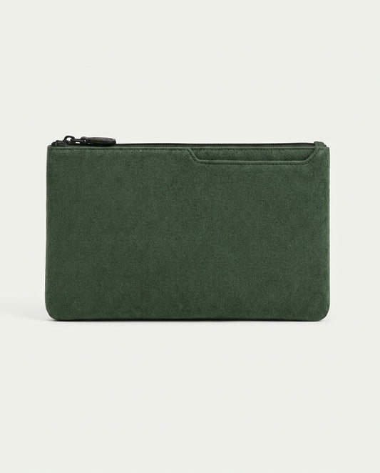 Alcantara Clutch Bag Midnight Green