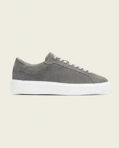 Boston Suede Trainer - Dark Grey