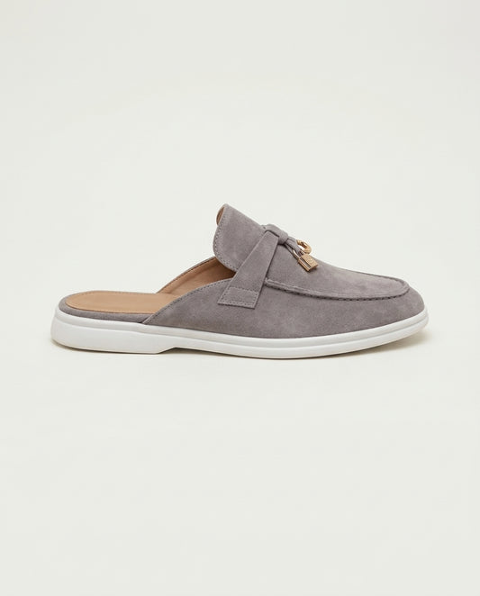 Light Grey Suède Mediterranean Mule
