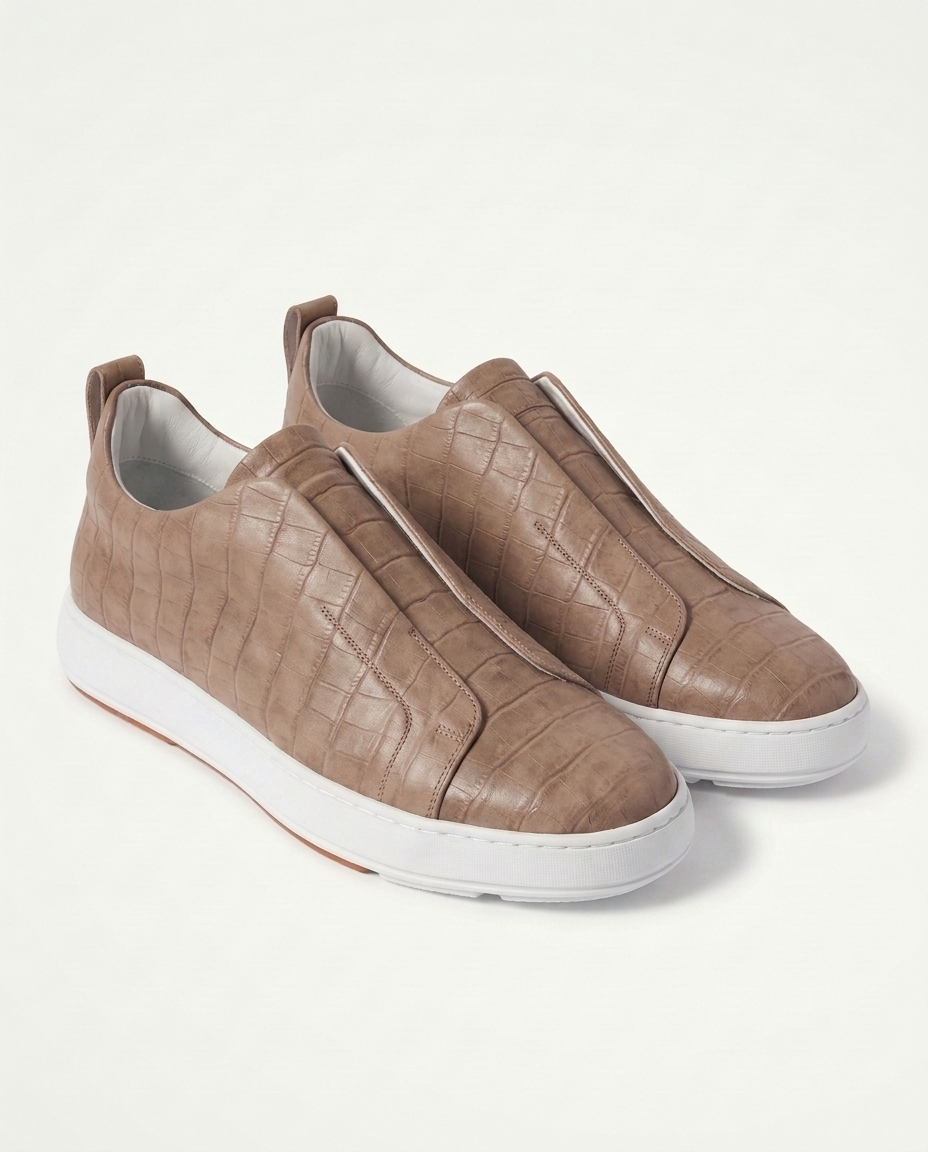 Croco St. Moritz Trainer - Taupe
