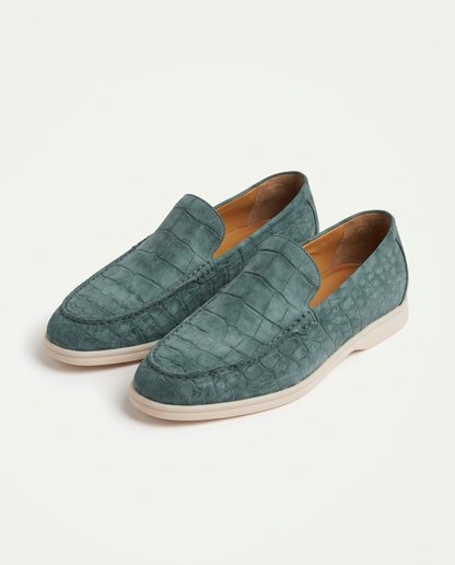 Croco Suede Loafer - Sage | LIMITED EDITION