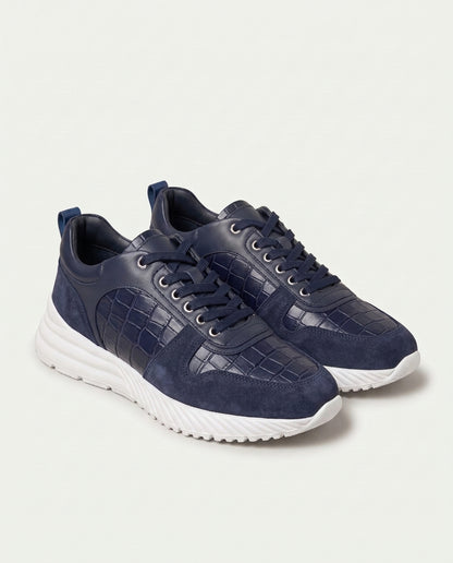 Croco Milano Sneaker - Navy