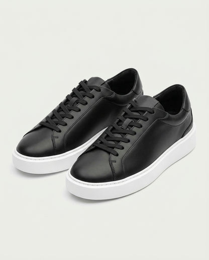Boston Leather Trainer - Black