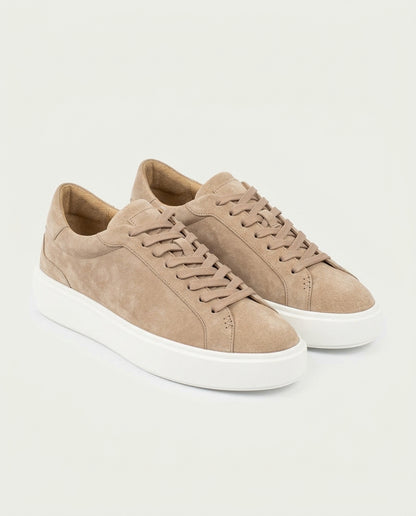Boston Suede Trainer - Beige