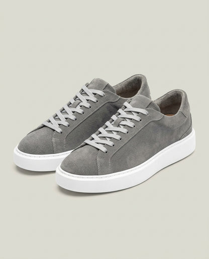 Boston Suede Trainer - Dark Grey