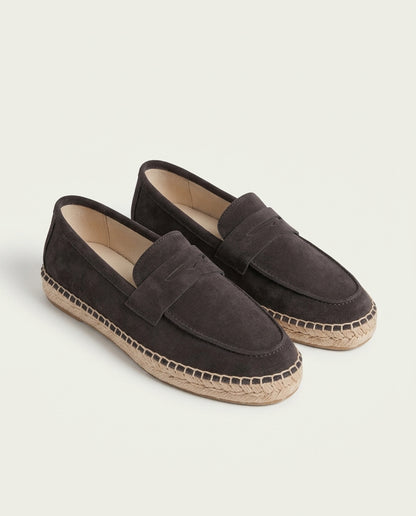Coffee Suède Riviera Espadrille