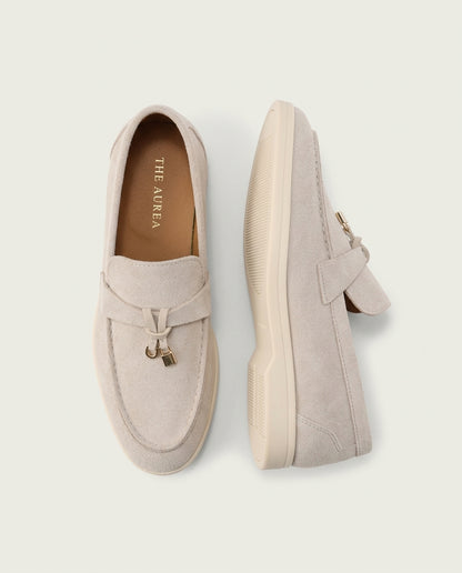Suede Lady Loafers - Beige