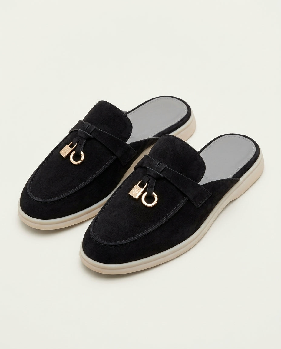 Black Suède Mediterranean Mule