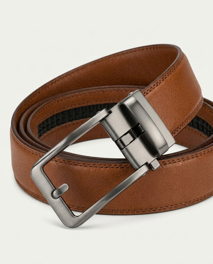 Aurea Hole-Free Belt - Cognac