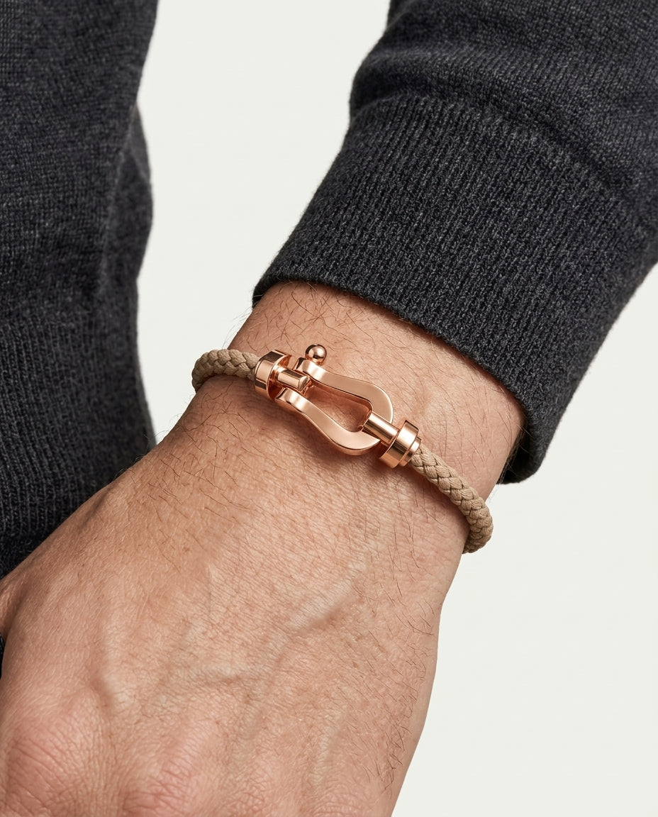 Davos Bracelet Light Brown / Rose Gold