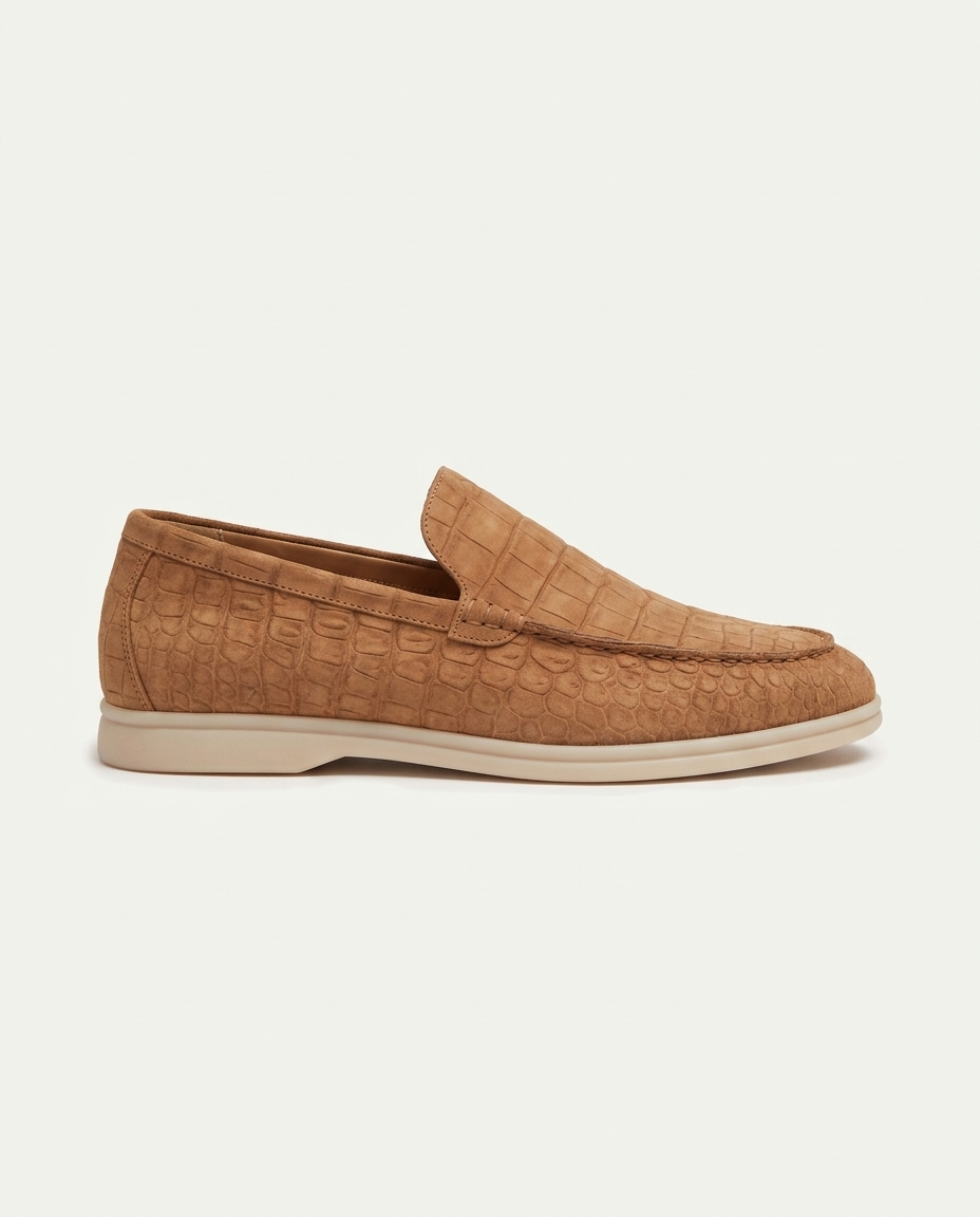 Croco Suede Loafer - Camel | LIMITED EDITION