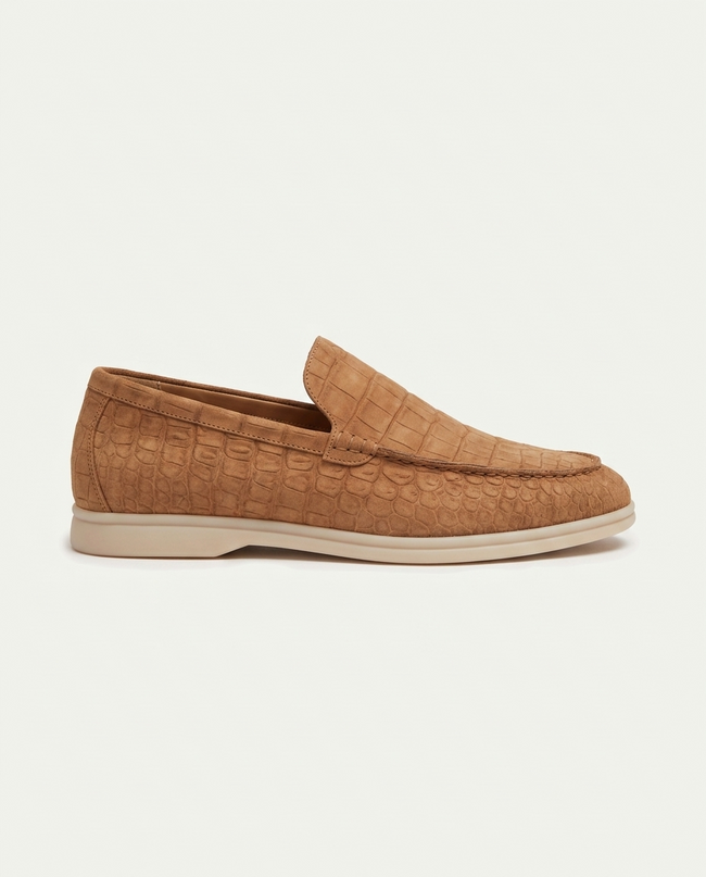 Croco Suede Loafer - Camel | LIMITED EDITION