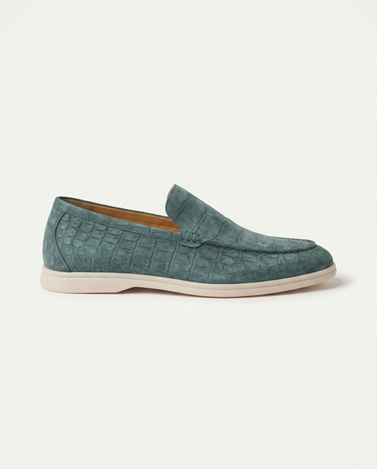 Croco Suede Loafer - Sage | LIMITED EDITION