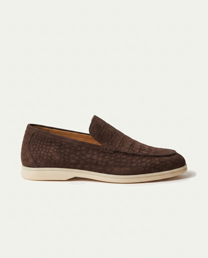 Croco Suede Loafer - Espresso | LIMITED EDITION