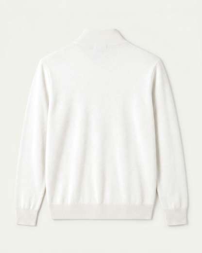 London Quarter Zip - White