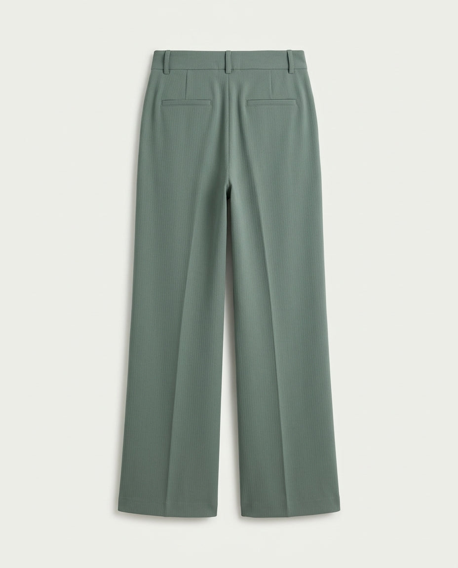 Vienna Wide-Leg Trousers - Green