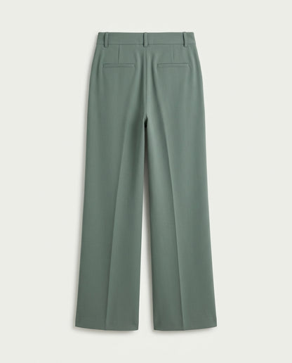 Vienna Wide-Leg Trousers - Green