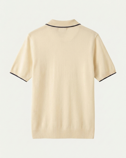 Florence Wool Knit Polo - Beige