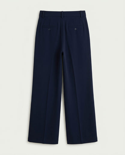 Vienna Wide-Leg Trousers - Navy