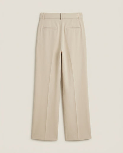 Vienna Wide-Leg Trousers - Beige