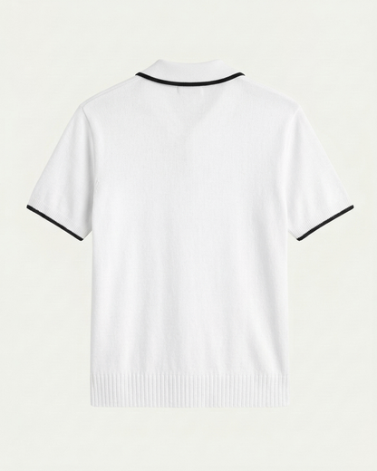 Rome Knitted Polo - White