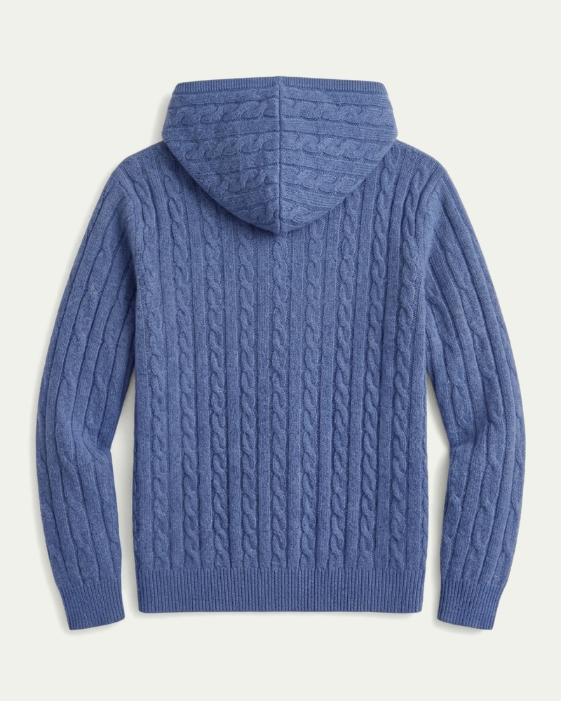 Madrid Cashmere Hoodie - Blue