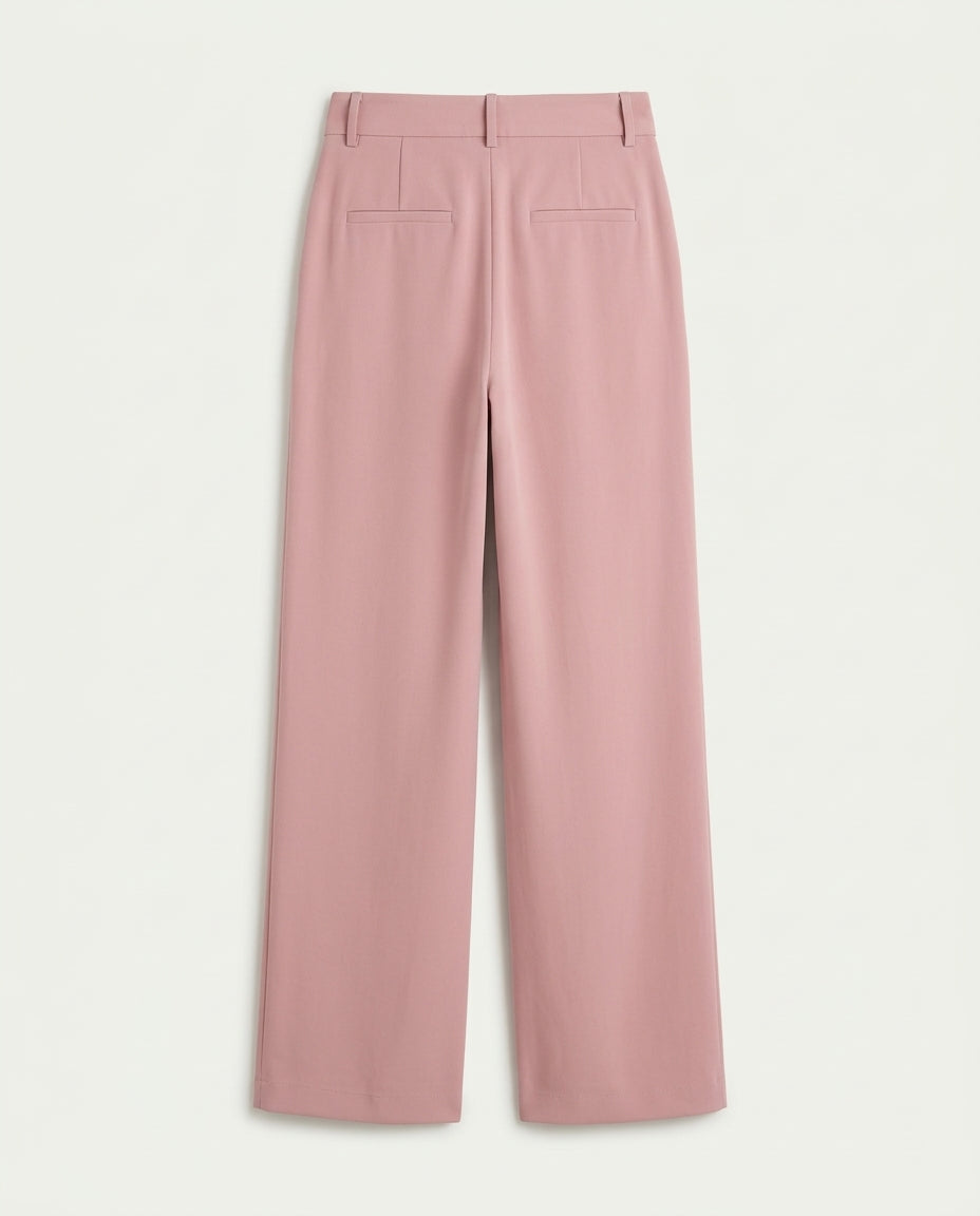Vienna Wide-Leg Trousers - Pink