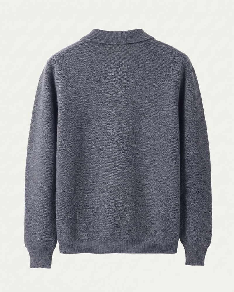 Naples Wool Button Overshirt - Grey