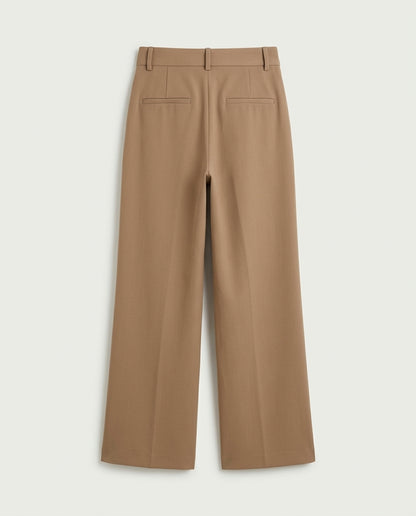 Vienna Wide-Leg Trousers - Brown