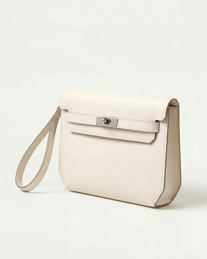 Paris Leather Pochette - Ivory
