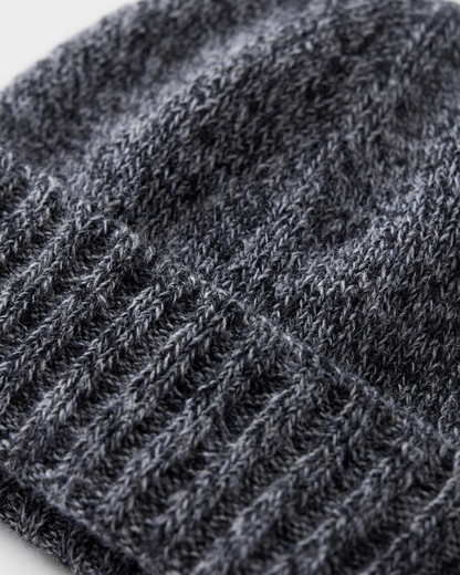 Paris Cashmere Beanie - Charcoal Heater