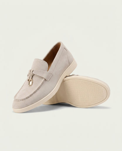 Suede Lady Loafers - Beige