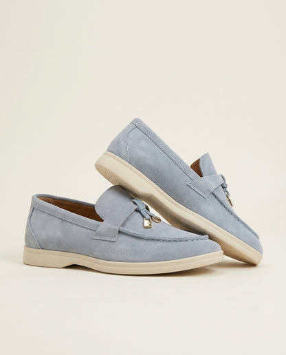 Suede Lady Loafers - Fog Blue