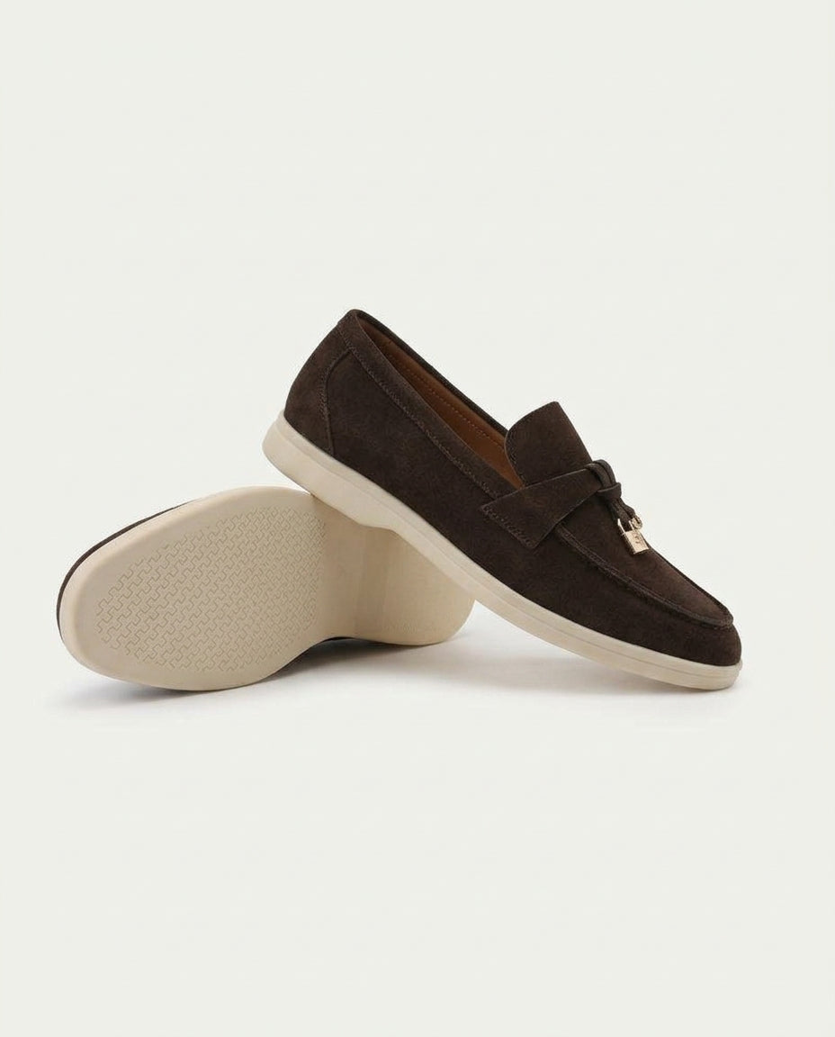 Suede Lady Loafers - Brown